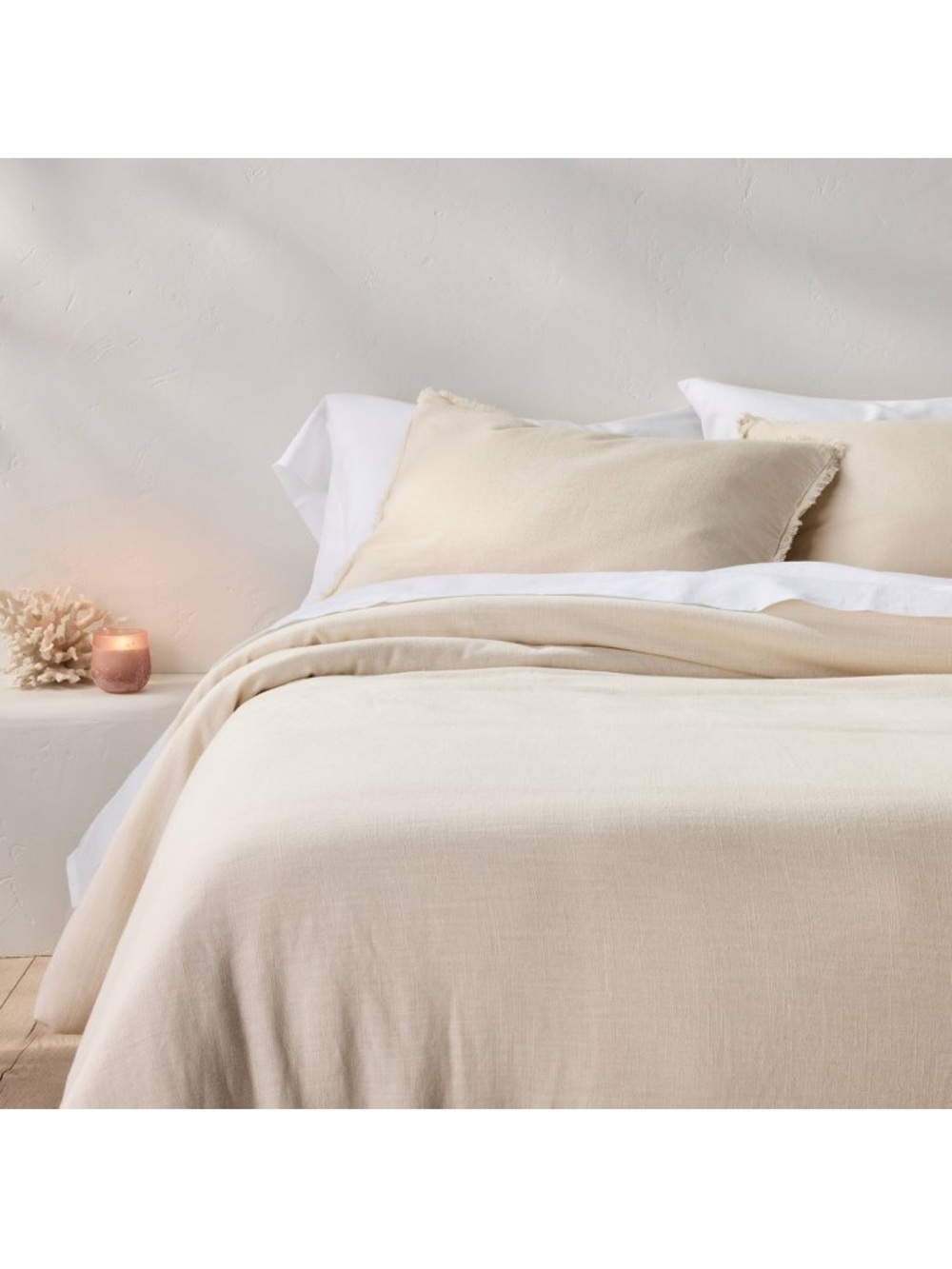 Casaluna F/Q Heavyweight Linen Blend Comforter Set in Natural - Picture 7 of 15